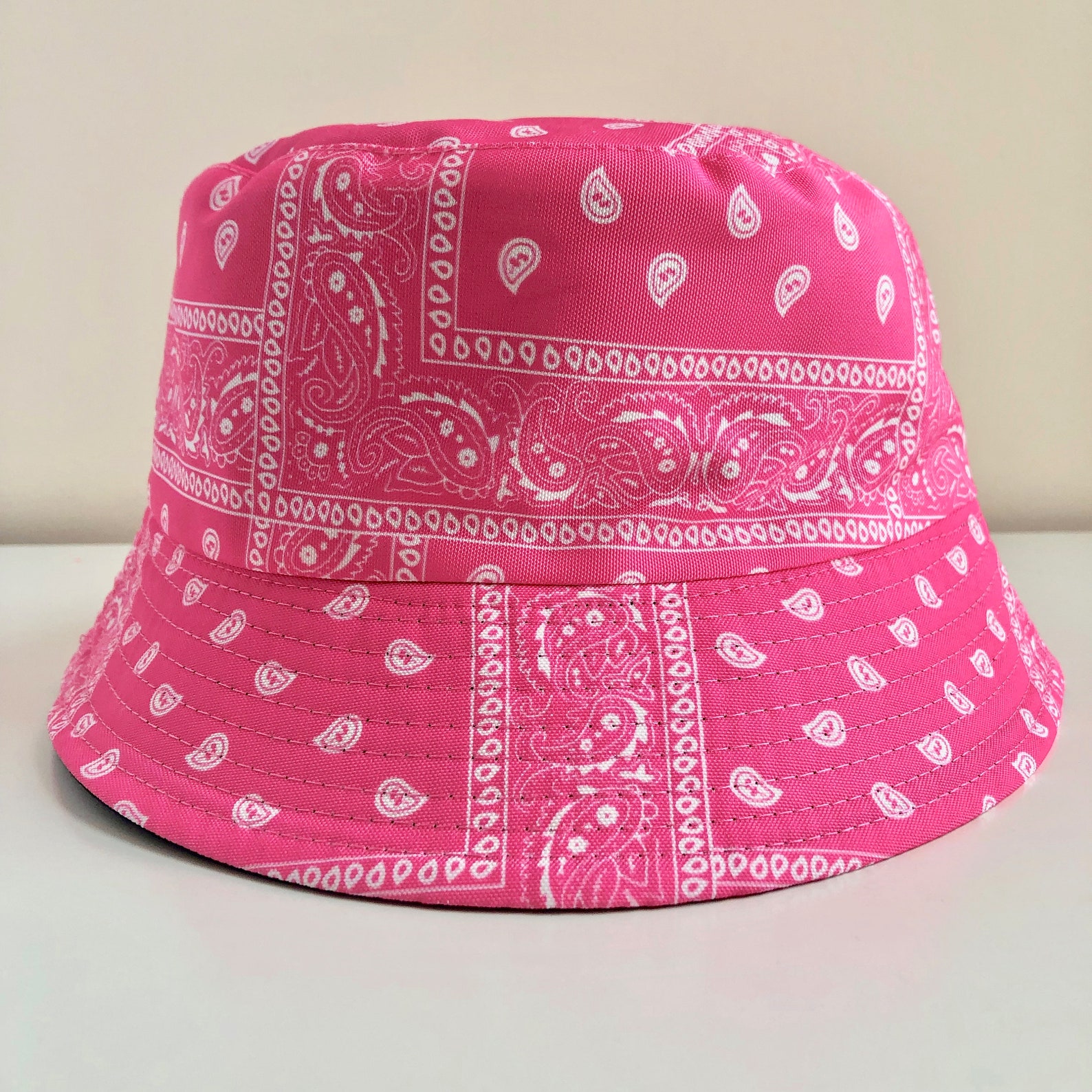Bandana Bucket Hat Reversible Bucket Hat Bandana Color Etsy
