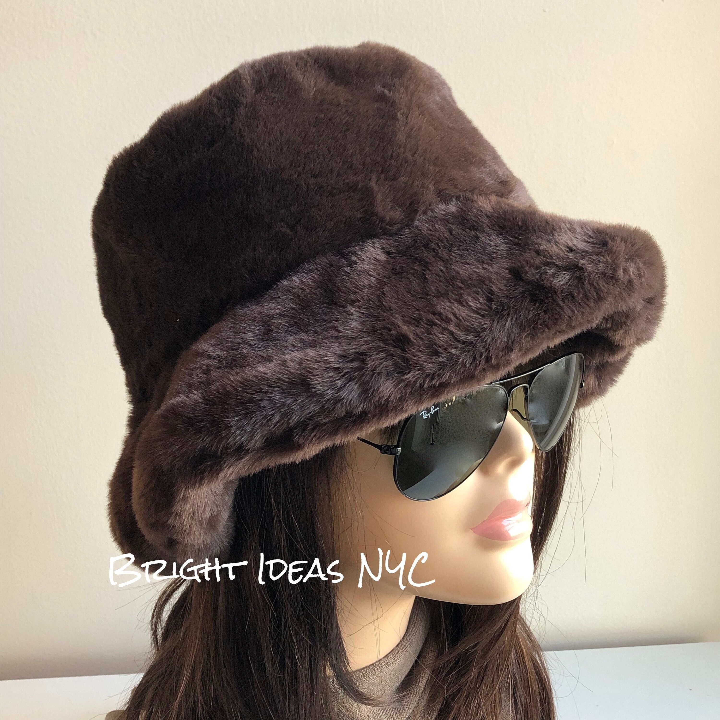 Faux Fur Bucket Fisherman Hat  Fashion Faux Fur Bucket Hat - 2023