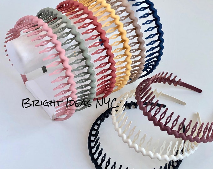 Matte Zig Zag Plastic Comb Headband Hair Comb Etsy
