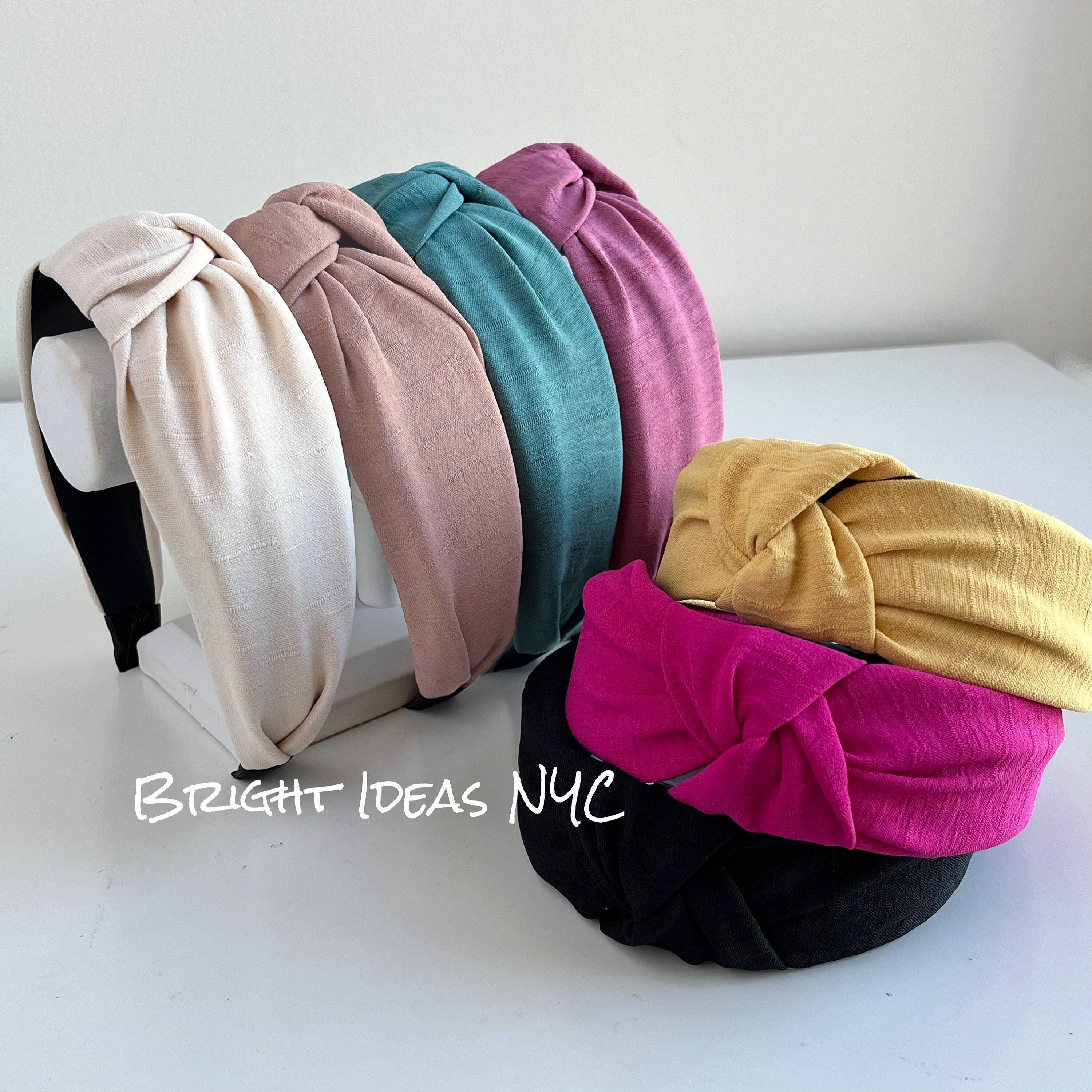 Minimalist Vegan Suede Knot Headband set navy-headband-vegan-  main image 3