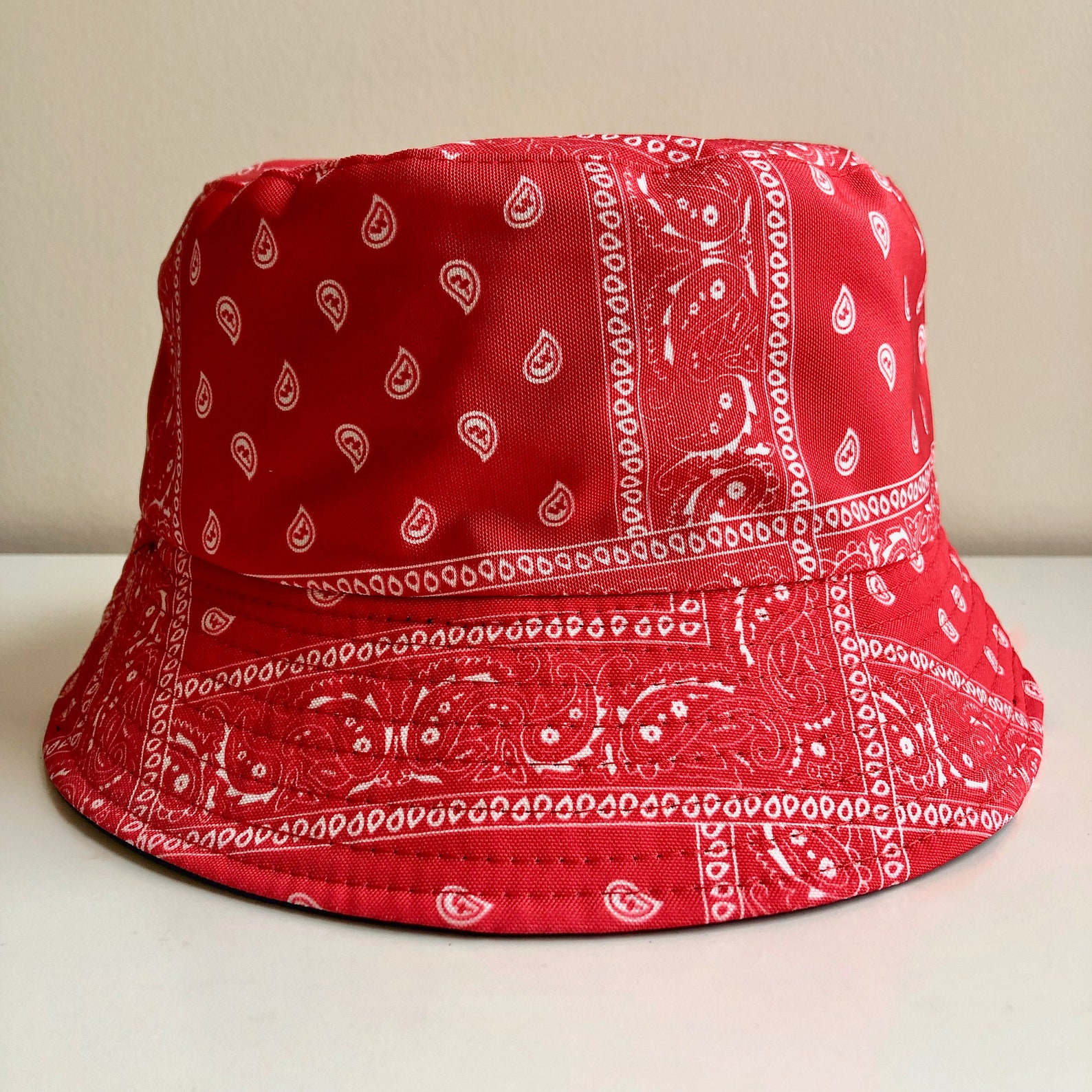 Bandana Bucket Hat Reversible Bucket Hat Bandana Color Etsy