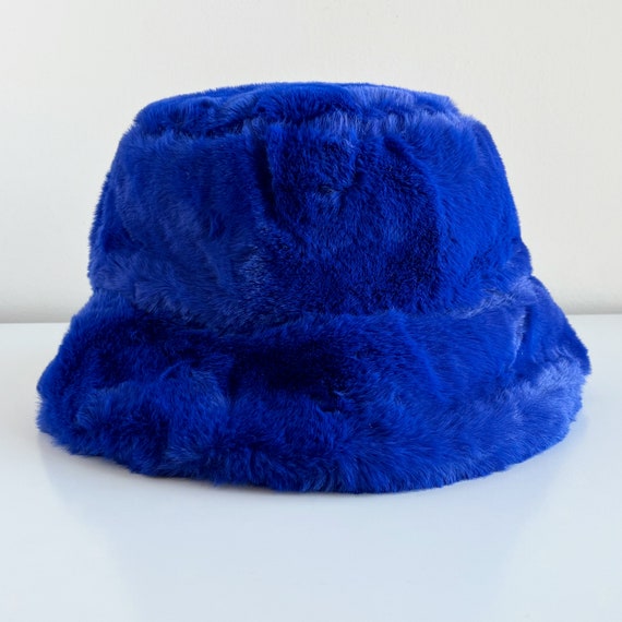 Buy Luxury Faux Fur Vegan Bucket Hat, Jewel Tone, Chunky 