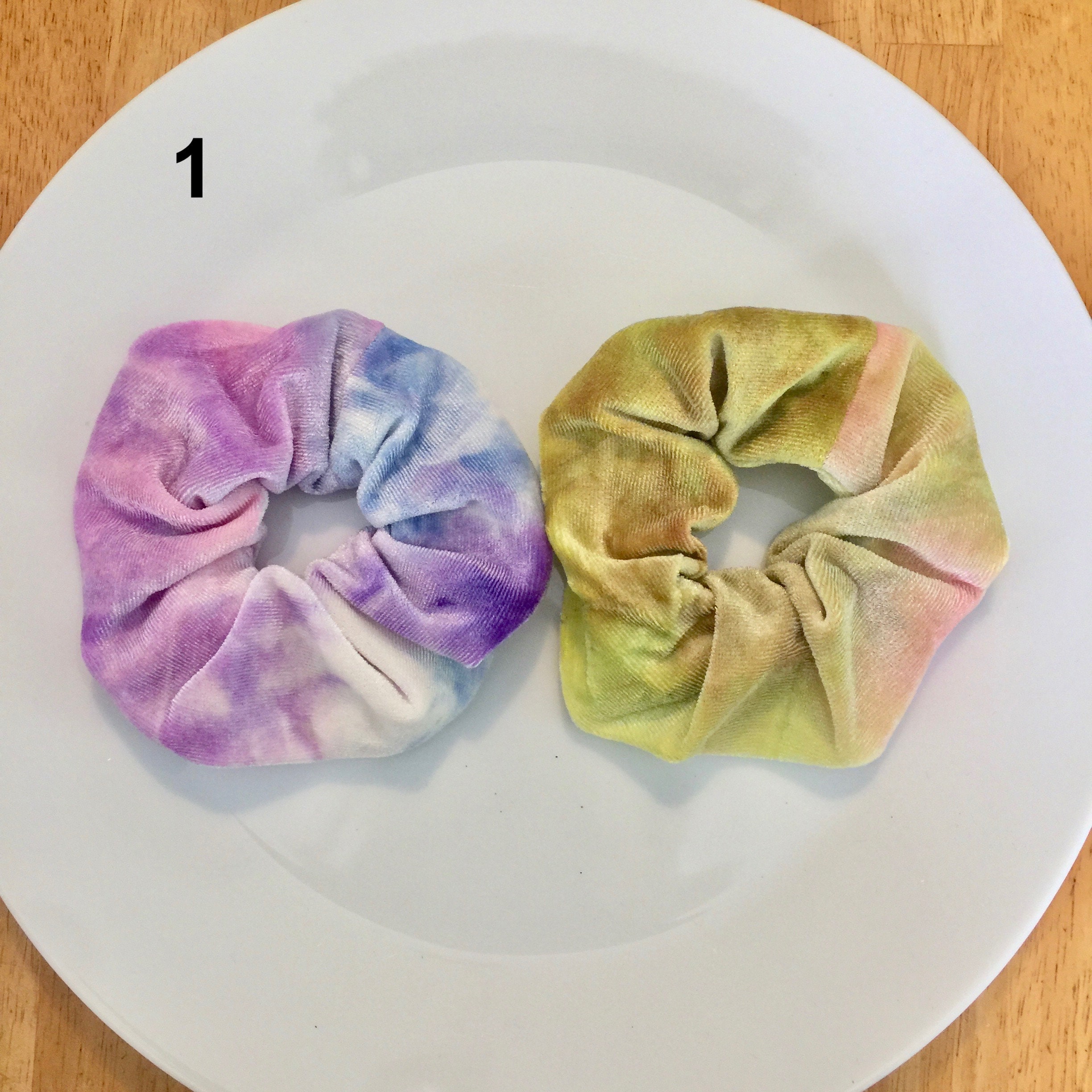 Samt-Haargummis Batik – 6 Stück, Verschiedene Farben, Für Damen & Mädchen