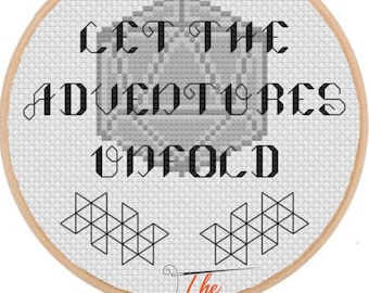 Let the Adventures Unfold D20 Ikosaeder Dekonstruierte Dice Dungeons Dragons Pathfinder RPG Pattern keeper PDF Cross Stitch Pattern