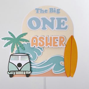 The Big One Cake Topper / Surfs Up Cake Topper / Surf Party / Big ONE / Surf / Cake Topper