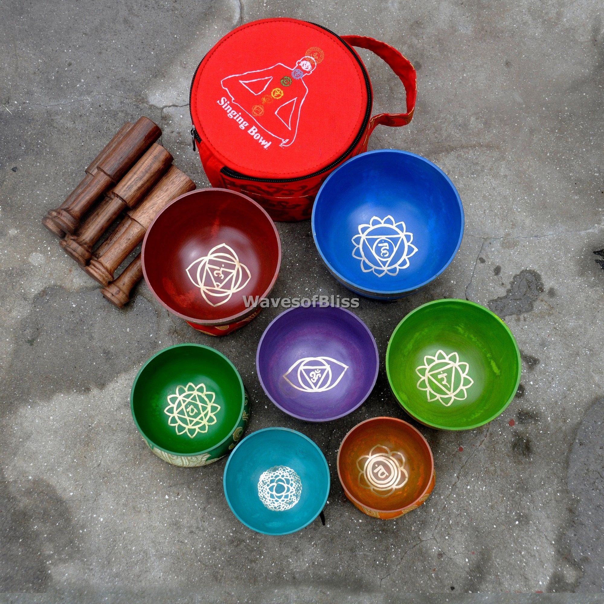 7 chakra singing bowl setChakra healing singing bowl set of 7 Etsy