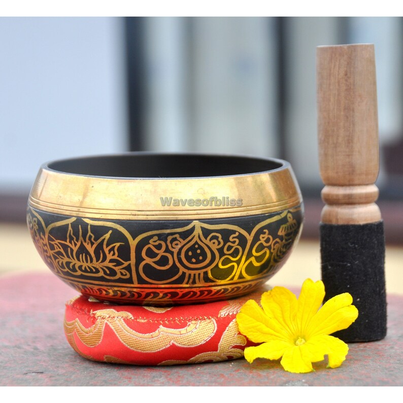 Handmade singing bowl from NepalAustamangal painted singing Etsy