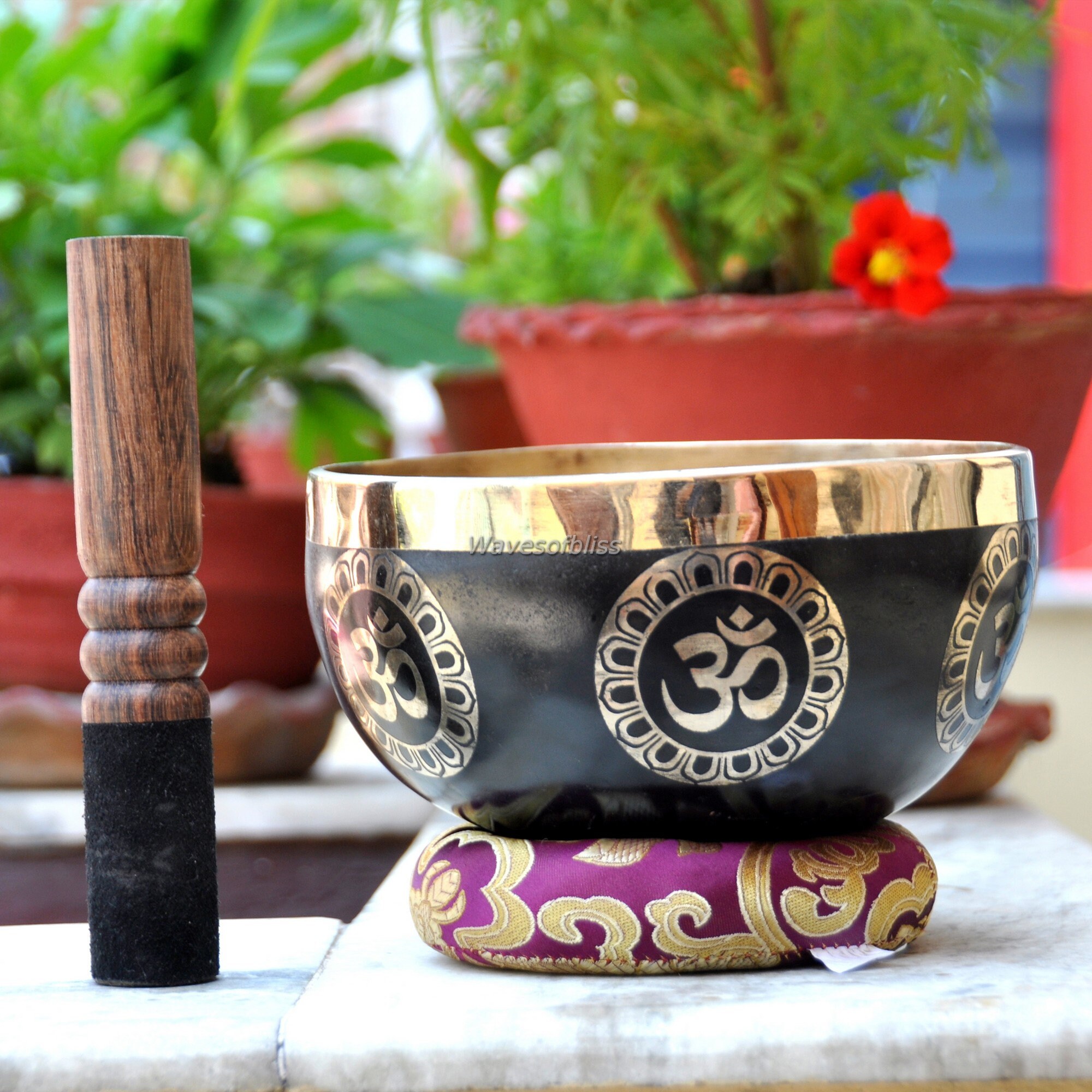 7 inches Hindu Ohm crved singing bowl handmade singing bowl Etsy