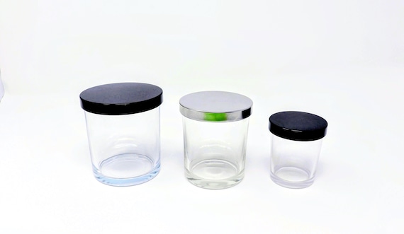 5 Pcs Clear Candle Jars With Lid 100 Ml 3.4 Oz, 200 Ml 6.7 Oz, 315 Ml 10.7  Oz Empty Candle Jars, Glass Jars, Home Decor, Tea Bulk 