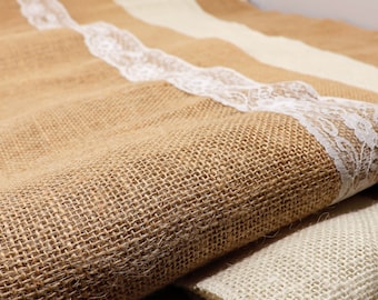 12"  Handmade Burlap Runners - Perfect for Any Country-Chic Event