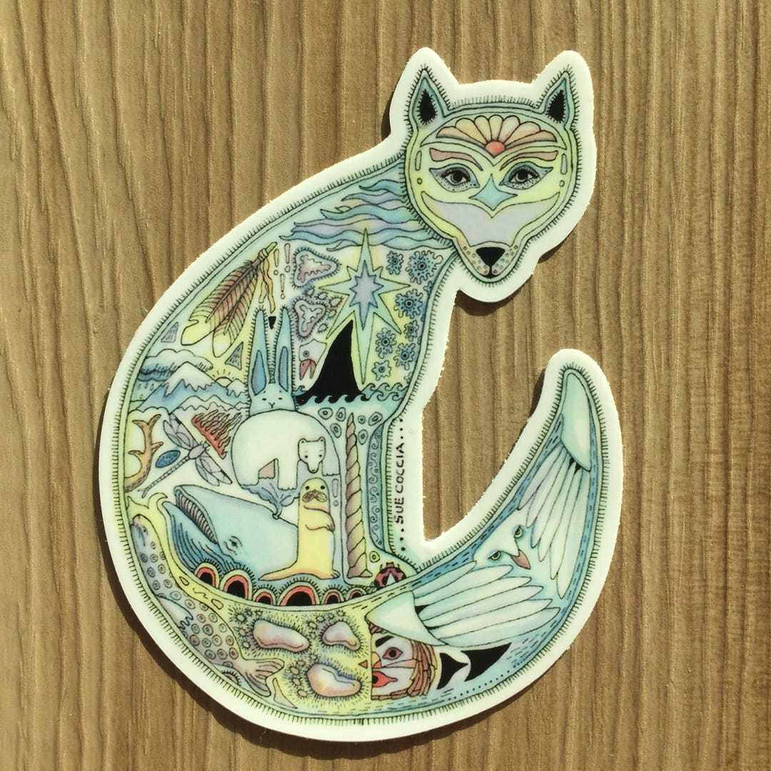 Arctic Fox Sticker - Etsy
