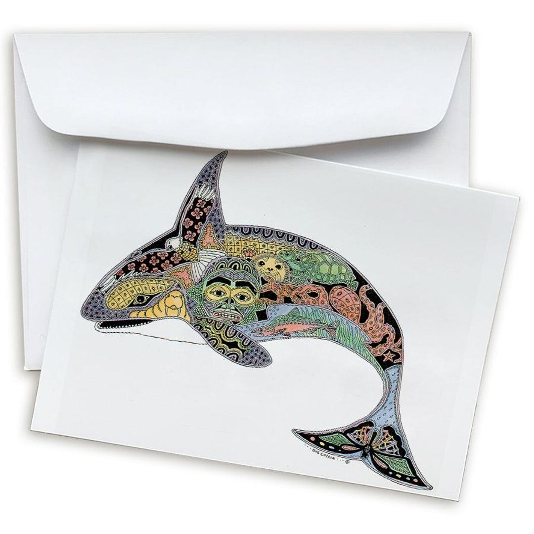 Orca Note Card - Etsy