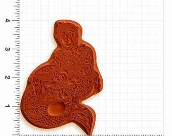 Mermaid Rubber Stamp