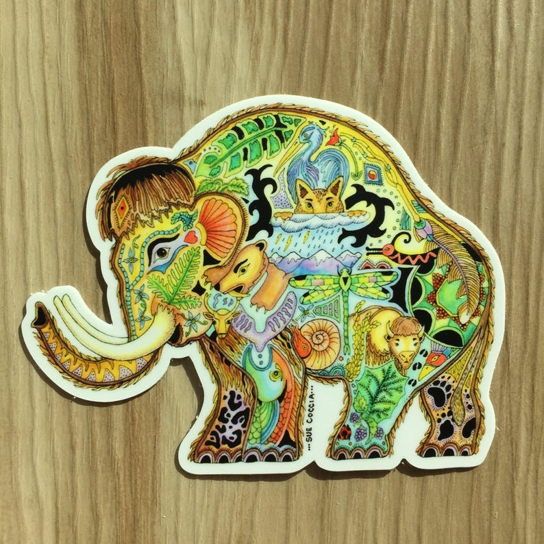 Mammoth Script Sticker Mammoth Sticker - Etsy