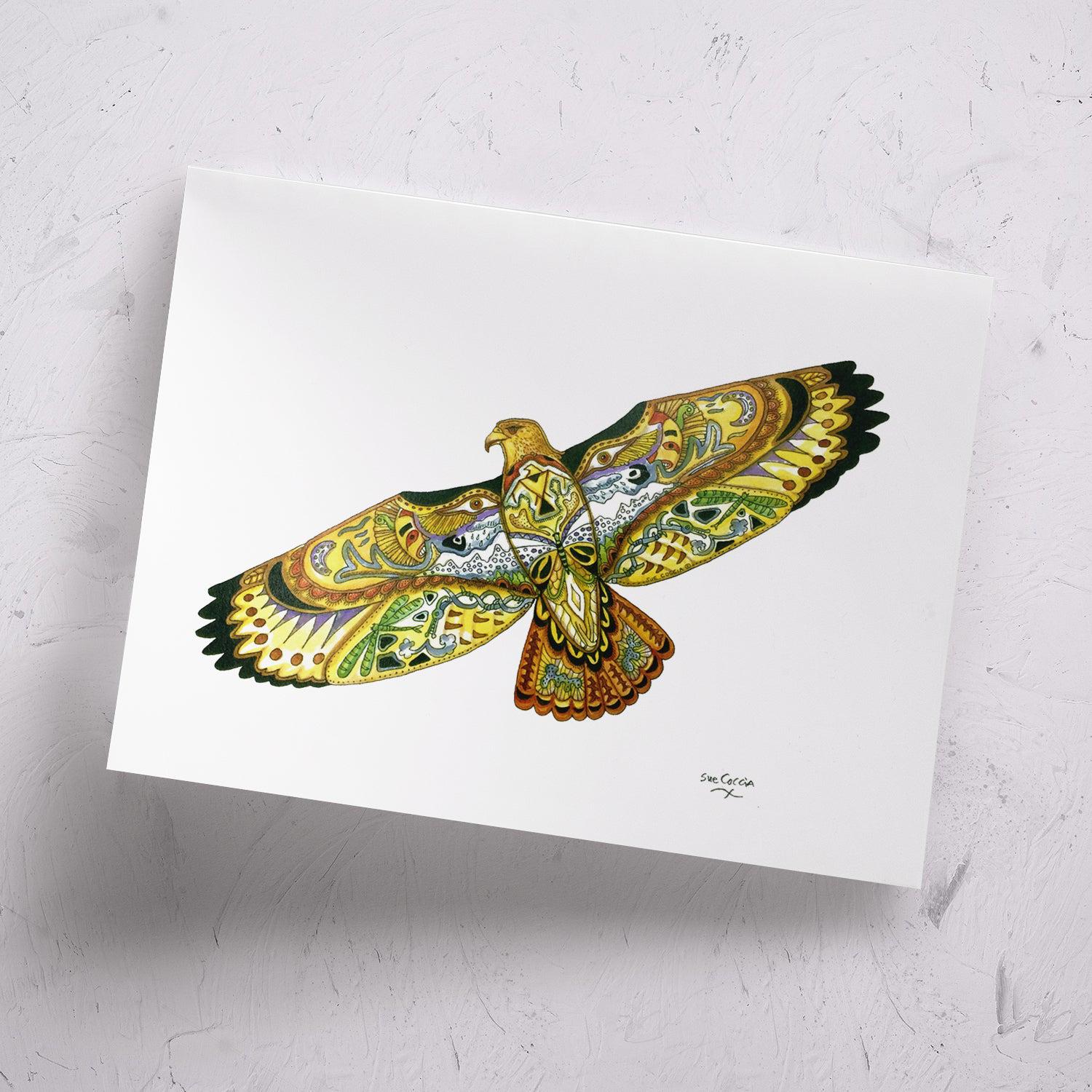 Hawk Rip Print Hawk Signed Print - Etsy