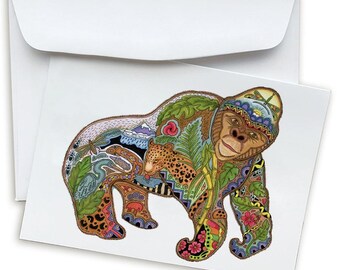 Gorilla Note Card