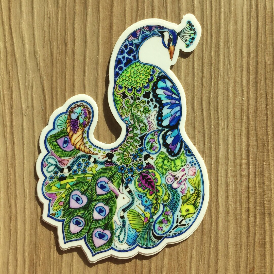 Peacock Sticker - Etsy