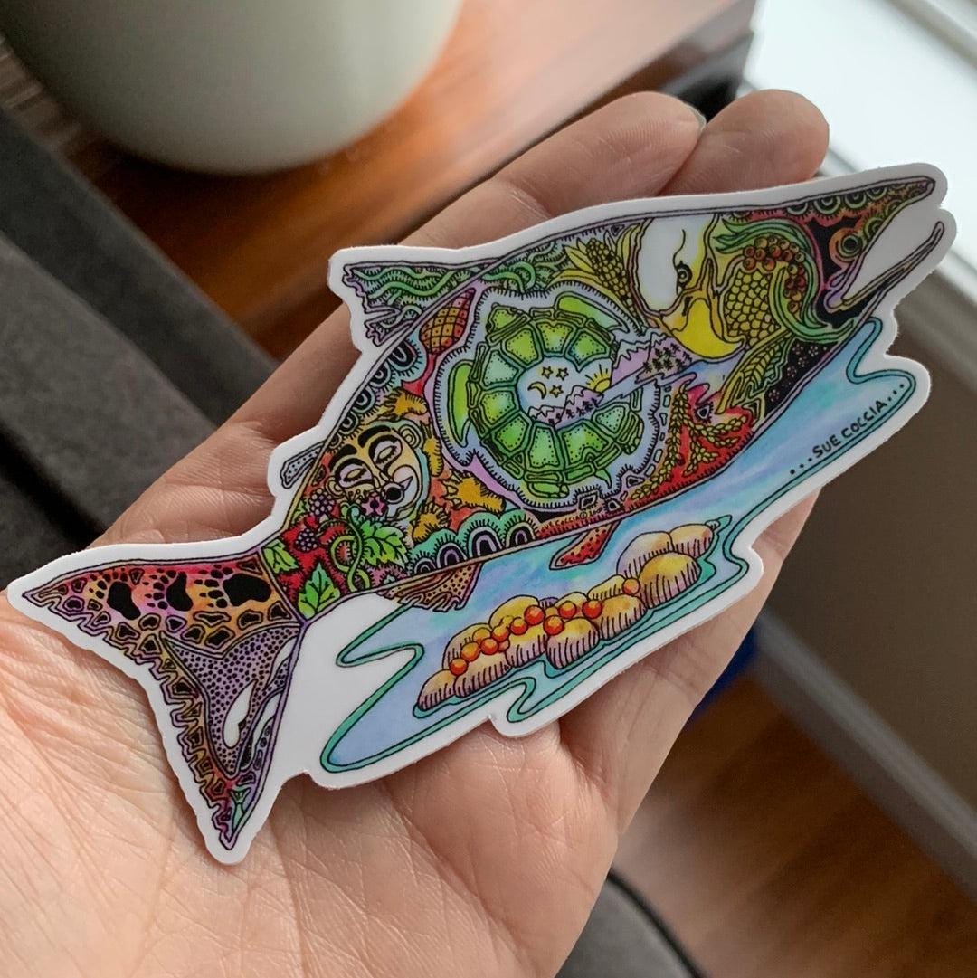 Salmon Sticker - Etsy