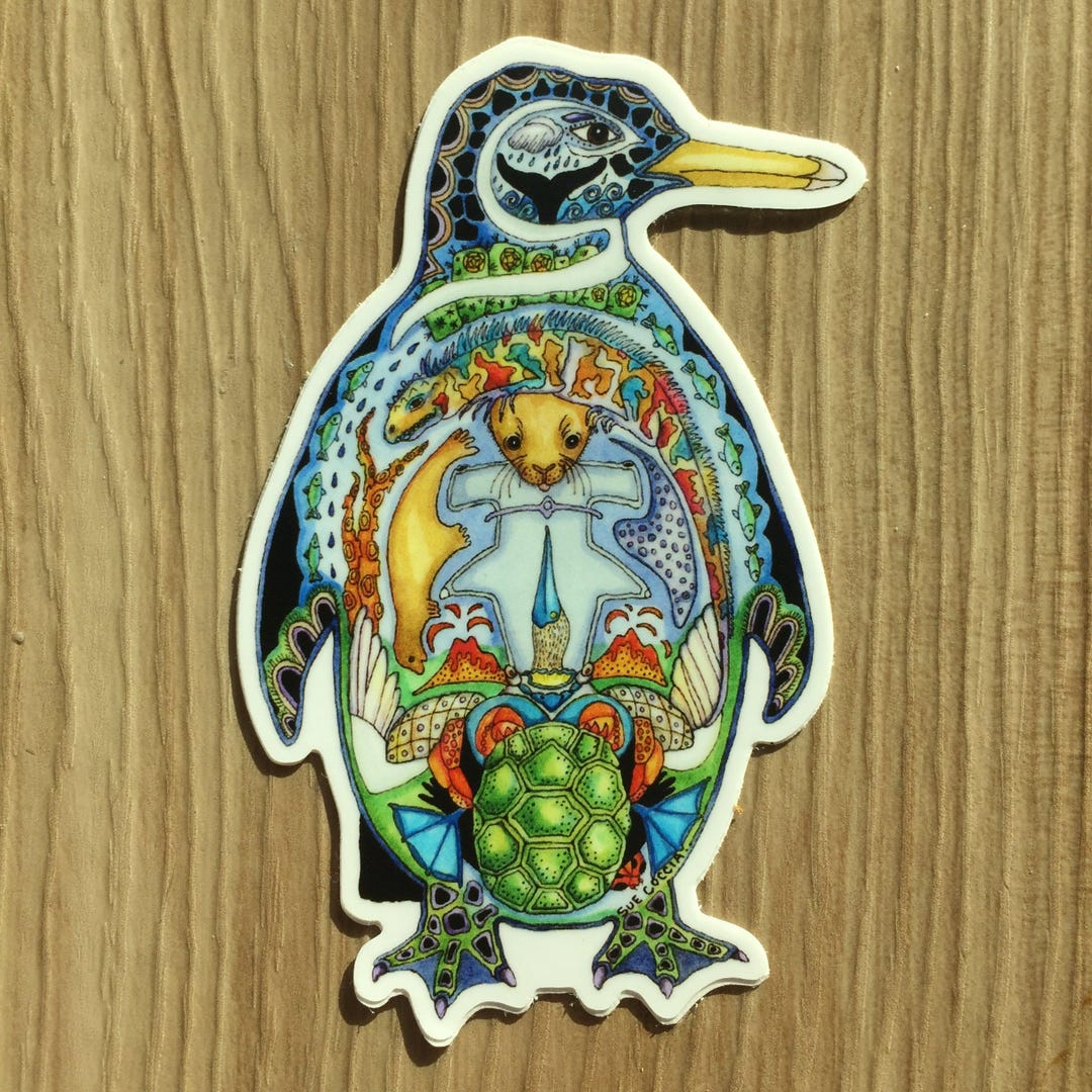 Peguin Sticker Penguin Sticker - Etsy