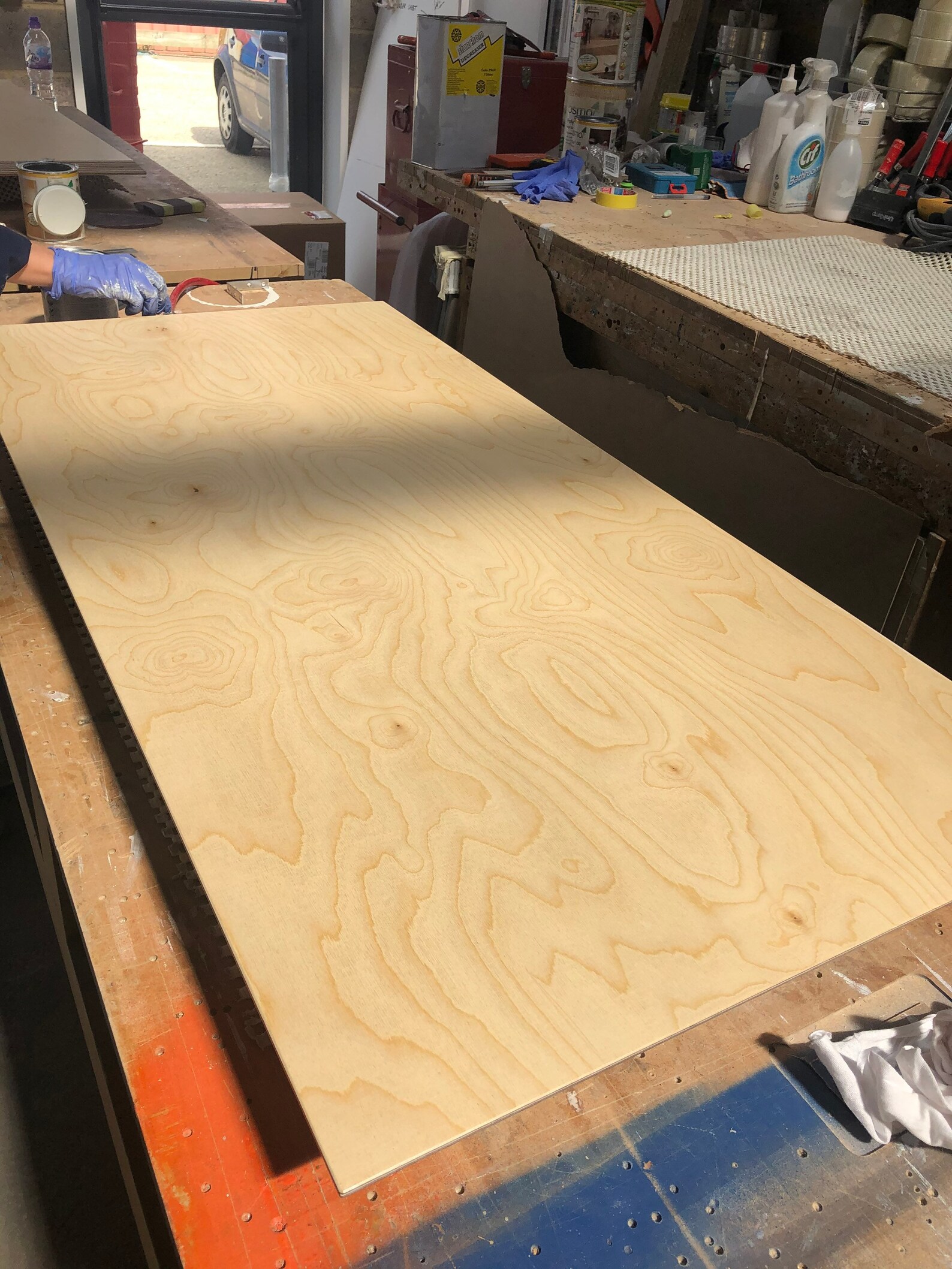 Scandinavian Birch Plywood Desk Etsy UK