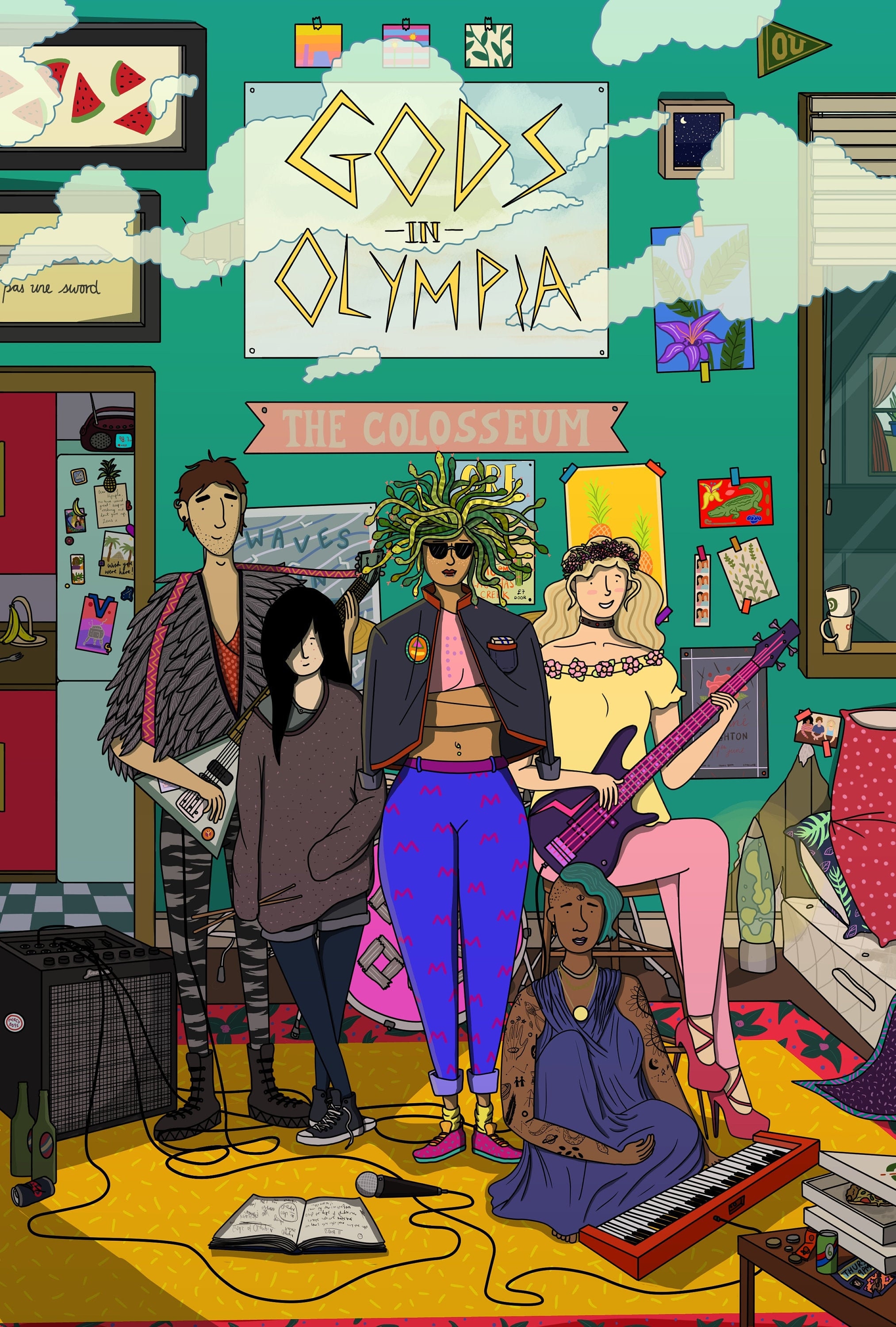 Greek Mythology Band Poster A4 Print Etsy UK