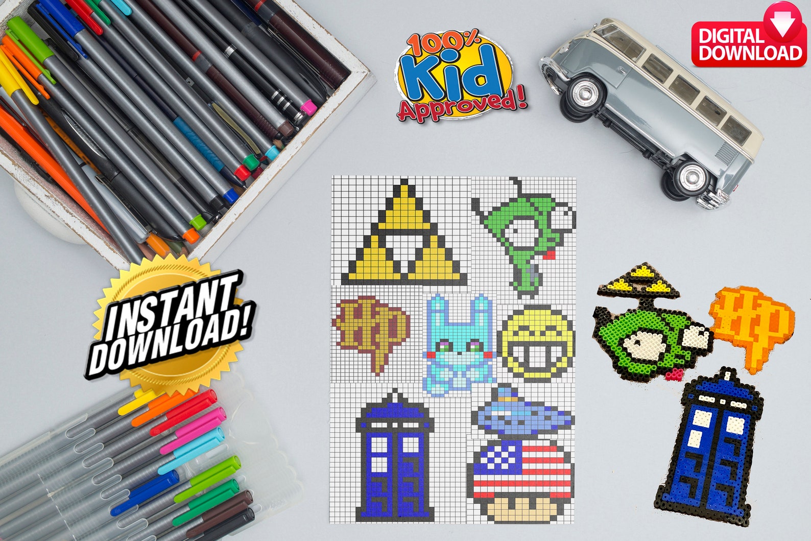 80 Perler Beads Template Collection Great for Use With Any - Etsy