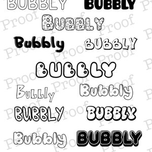 A Little Bit Of The Bubbly Font Collection! Great for use with Cricut, Silhouette, Procreate, or any scrapbooking or craft project!