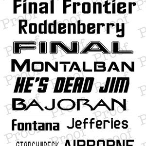 Star Trekフォントコレクション！Cricut、Silhouette、Procreate、その他スクラップブッキングやクラフトプロジェクトに最適です！