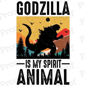Godzilla to moje zwierzę duchowe Koszulka w stylu unisex retro vintage look! Super wygodna!
