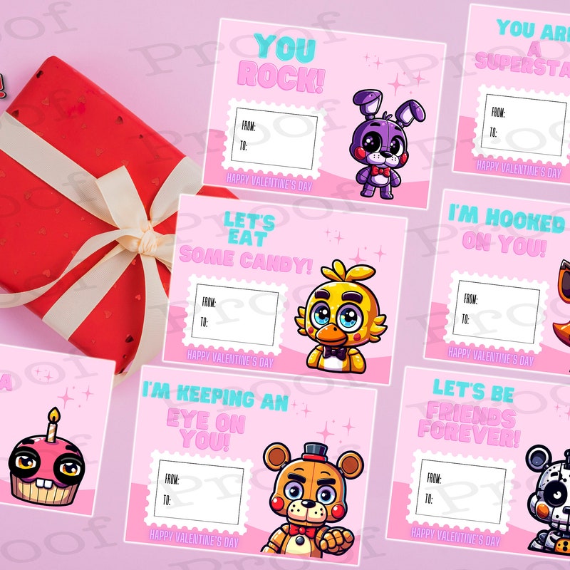 Five Nights at Freddys Valentines Day Cards - Etsy