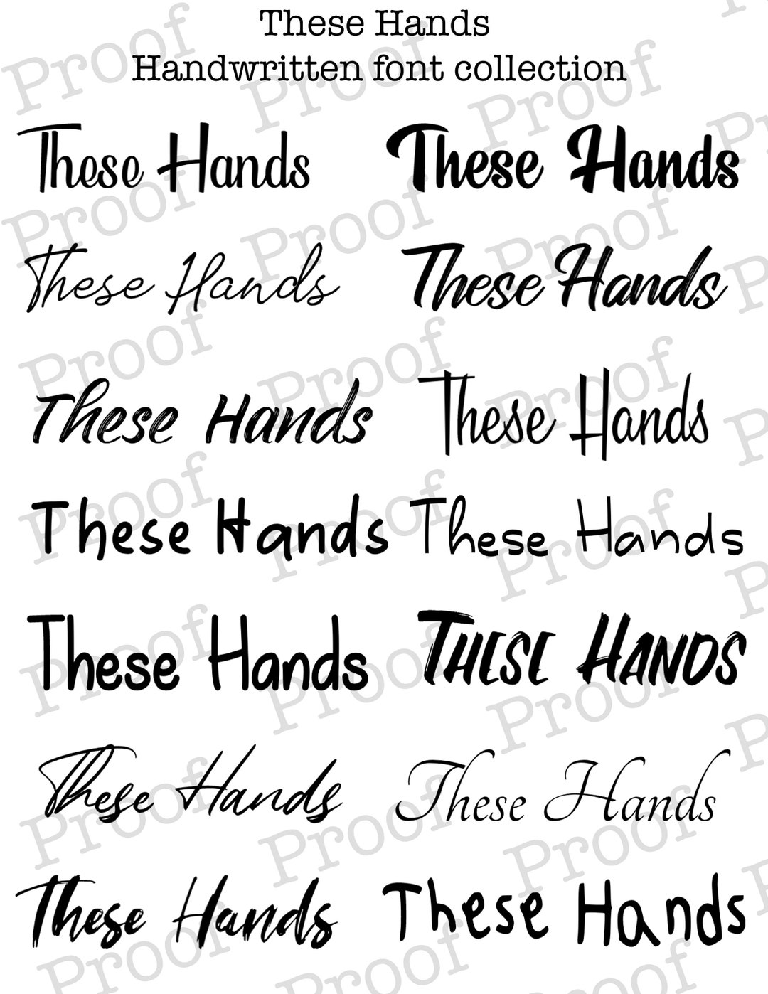 These Hands - Handwritten Font Collection! Great for Use With Cricut ...