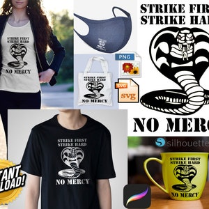 Cobra Karate No Mercy PNG SVG Logo! Geweldig voor uw ambachtelijke projecten! Cricut, Photoshop, Silhouet!