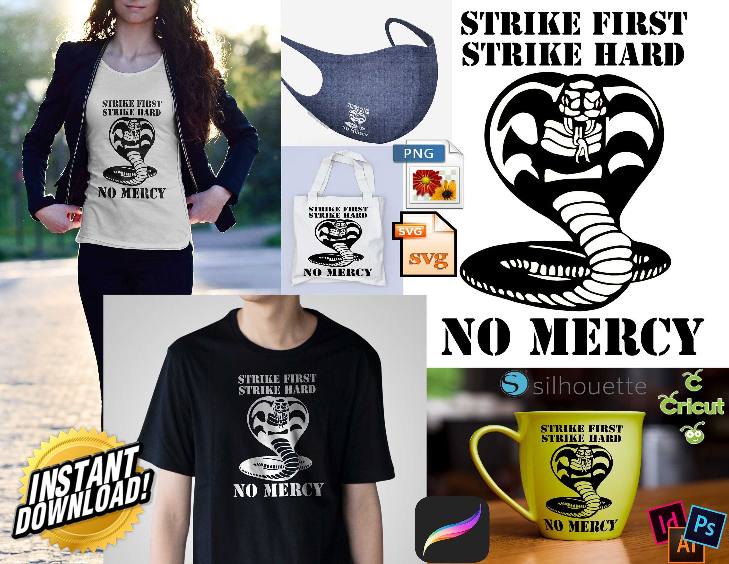 Cobra Karate No Mercy PNG SVG Logo! Great for Your Craft Projects ...