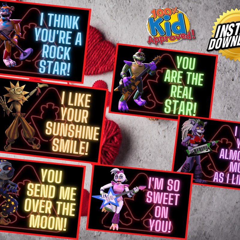Five Nights at Freddys Valentines Day Cards - Etsy