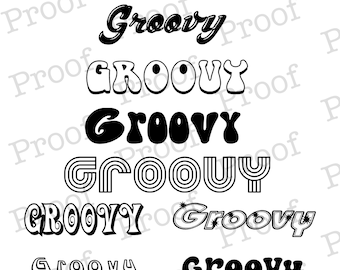 The Groovy Font Collection! Great for use with Cricut, Silhouette, Procreate, or any scrapbooking or craft project!