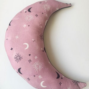 Pink Celestial Moon Pillow