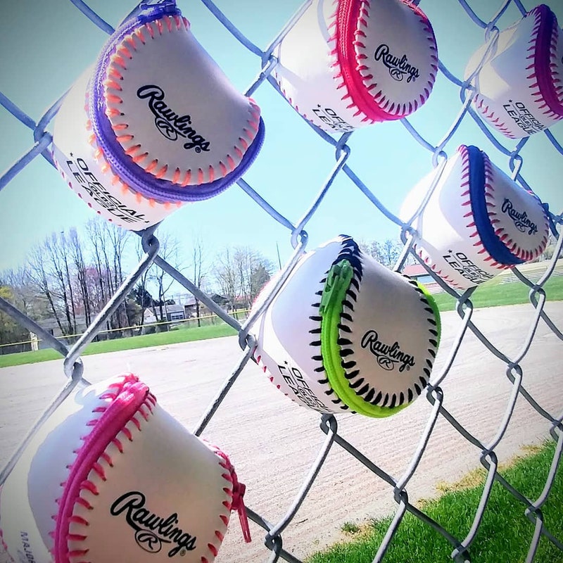 Personalized Name/Logo Baseball Purse, Custom Colorful Coin Purse, Accessory, Gift for Baseball Lover