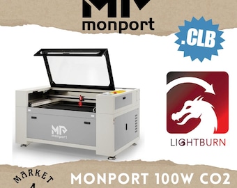 Biblioteca de corte por láser de CO2 Monport de 100 W con luz