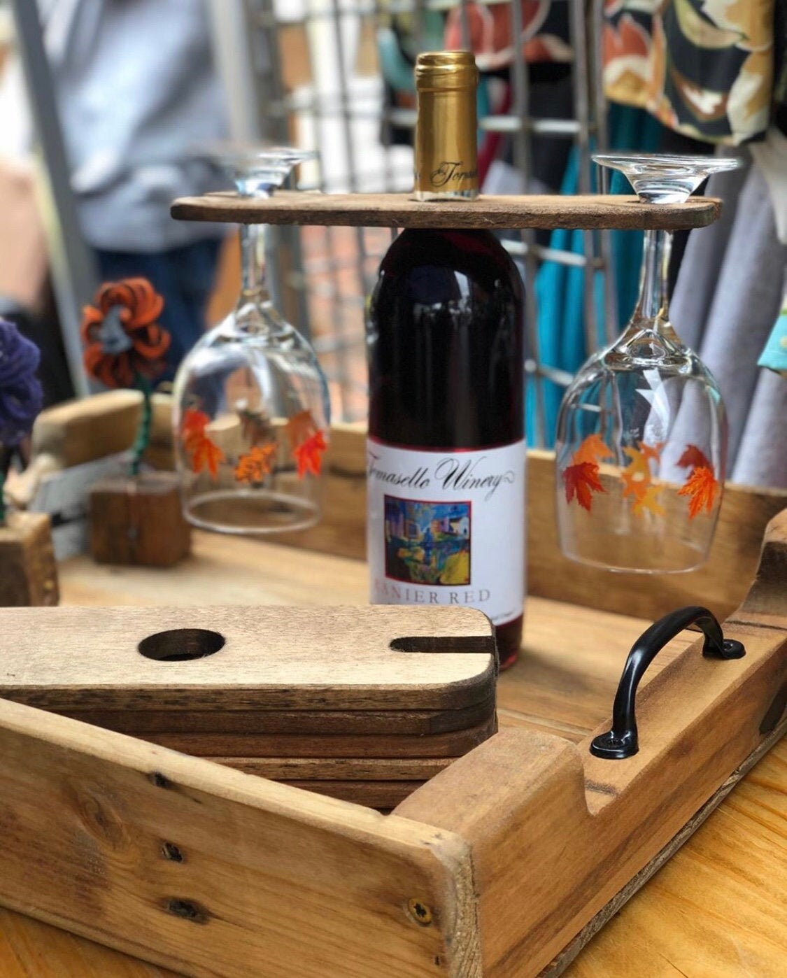 Wine Glass Caddy Etsy