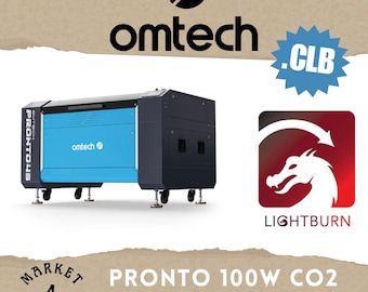 Omtech Pronto 100W CO2 Laser Lightburn Cut Library