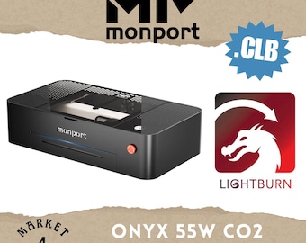 Monport Onyx 55W CO2 Laser Lightburn Cut Library