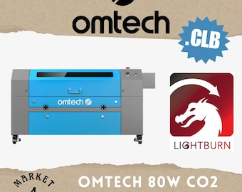 Omtech 80W CO2 Laser Lightburn Cut Library