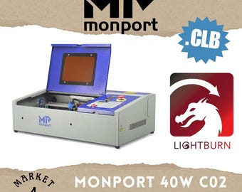 Monport 40W CO2 Laser Lightburn Cut Library