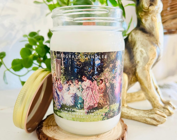 Vintage Painting Candle- Ladies Dancing