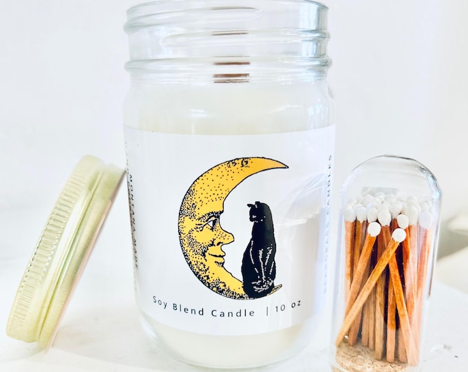 Black Cat & Moon Candles