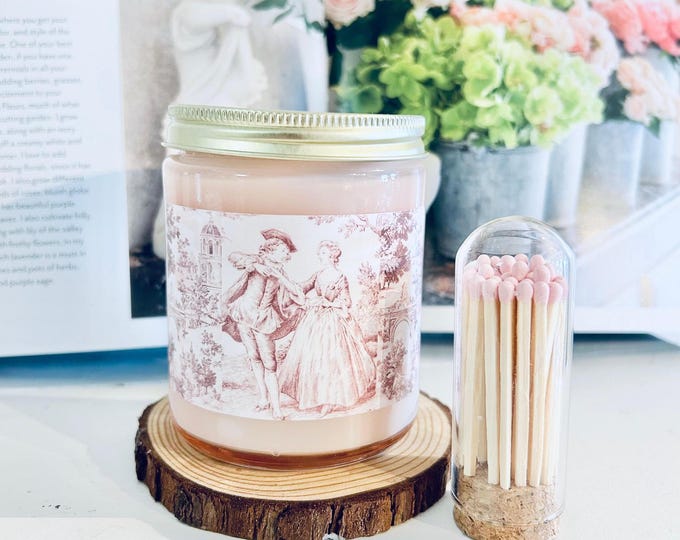 French Toile Candle