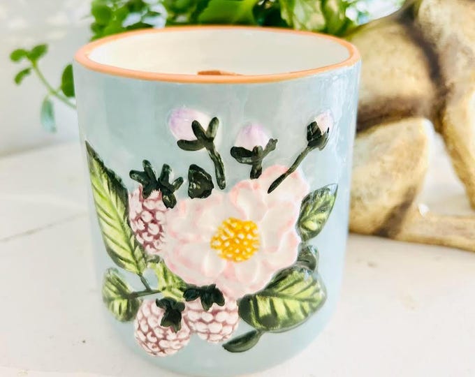 Mother's Day Floral Candle