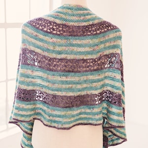 Lacy Crochet Shawl Pattern: Field of Dreams Crescent Design (PDF Pattern)