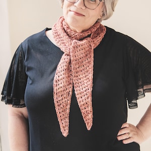 Crosswind Skinny Scarf // Crochet Pattern // One skein friendly // Textured