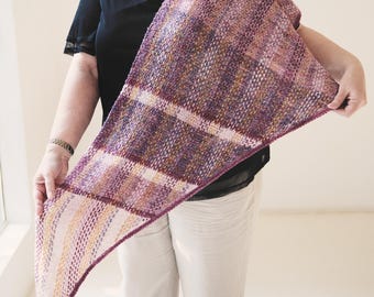 Krawędź | Tartan | Wzór szydełkowy na grubość palców | Szal dla początkujących | Chusta szydełkowa w formacie PDF